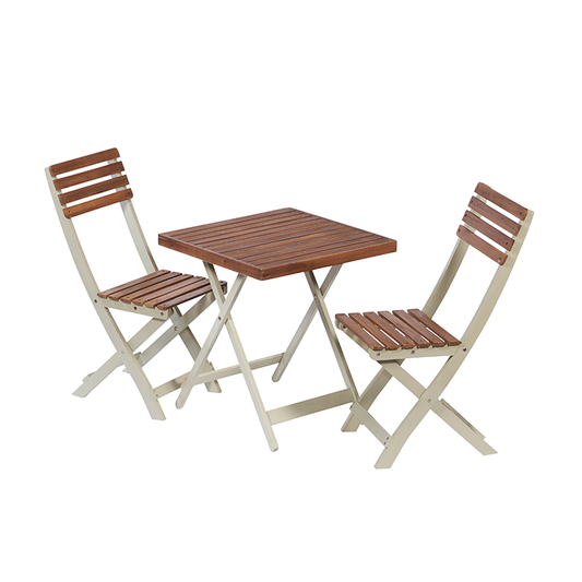 Two-Tone Burley Hardwood 3-Piece Bistro Set