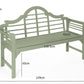 PU Coated Lutyens Style Garden Bench – FSC Acacia Hardwood in Light Grey or Sage Green Finish
