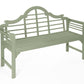 PU Coated Lutyens Style Garden Bench – FSC Acacia Hardwood in Light Grey or Sage Green Finish