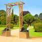 Square Top Wooden Garden Arch with Integrated Planters – Firwood Trellis Frame for Climbing Plants