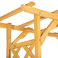 Square Top Wooden Garden Arch with Integrated Planters – Firwood Trellis Frame for Climbing Plants