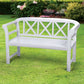 Bewdley Outdoor Garden Bench – Solid Acacia Wood with Pearl White Finish