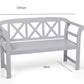 Bewdley Outdoor Garden Bench – Solid Acacia Wood with Pearl White Finish