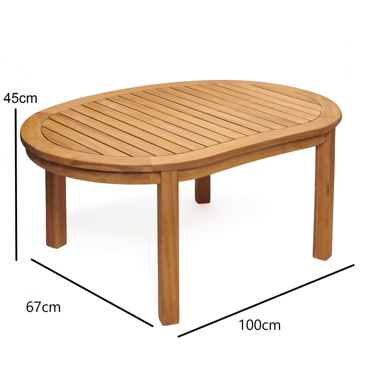 Greenhurst Banana Shaped Wooden Table Natural and Sage Green