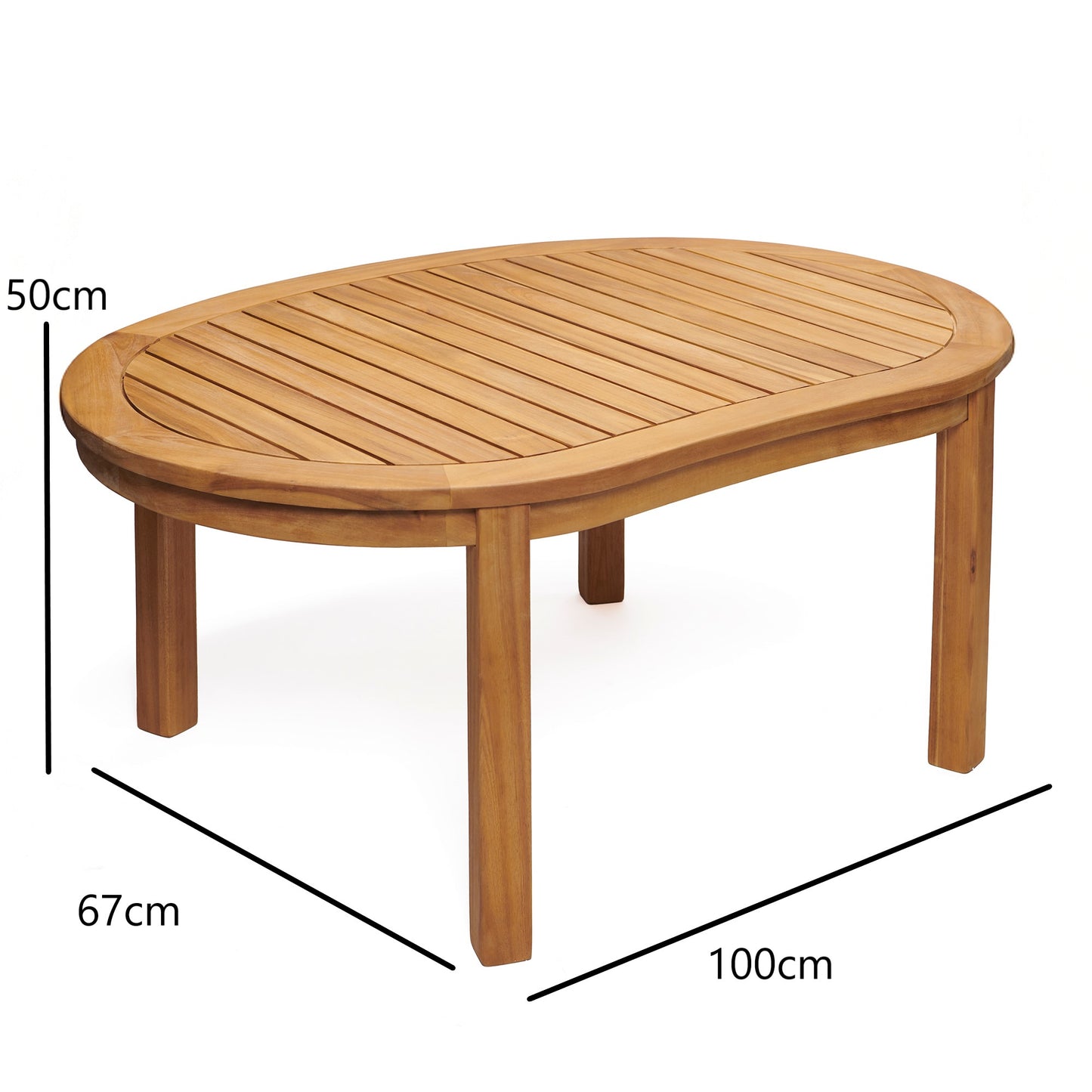 Banana-Shaped Wooden Table – Available in Natural and Sage Green