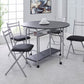 Stowaway Folding 4-Seater Dining Set with Drop-Leaf Table – Space-Saving Design