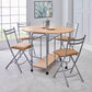 Stowaway Folding 4-Seater Dining Set with Drop-Leaf Table – Space-Saving Design
