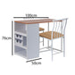 Space-Saving Bistro Dining Set for Two with Built-In Storage & Wine Rack