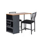 Space-Saving Bistro Dining Set for Two with Built-In Storage & Wine Rack