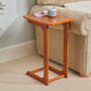 Compact C-Shaped Sofa Side Table in Mahogany or Oak – Stylish & Versatile Design