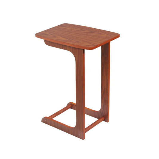 Compact C-Shaped Sofa Side Table in Mahogany or Oak – Stylish & Versatile Design