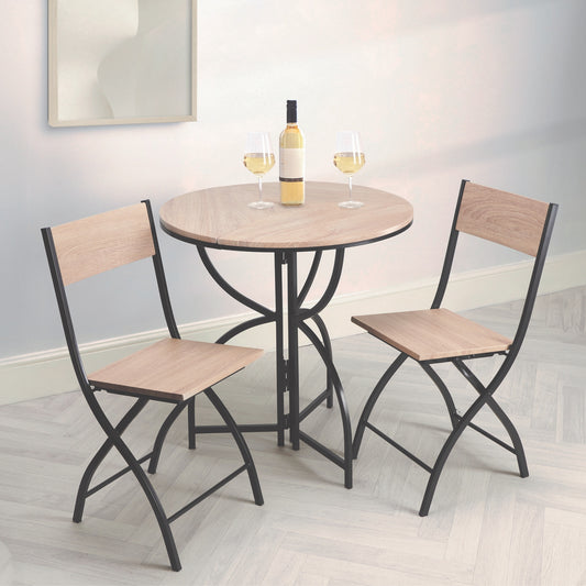 Folding Bistro Table and Chairs Set – Space-Saving Dining Solution for 2