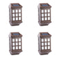 Pack of 4 Deluxe Solar Fence Lights – Warm White LED Outdoor Wall Lights