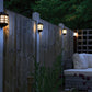Pack of 4 Deluxe Solar Fence Lights – Warm White LED Outdoor Wall Lights
