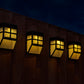 Pack of 4 Modern LED Solar Fence & Wall Lights with Auto Sensor
