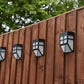 Pack of 4 Modern LED Solar Fence & Wall Lights with Auto Sensor