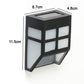 Pack of 4 Modern LED Solar Fence & Wall Lights with Auto Sensor