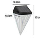 Pack of 4 Solar Diamond Wall Lights – White LED Garden Fence & Step Lights