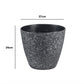 Pack of 4 Lightweight Black Granite Effect Garden Planters – Outdoor Pots