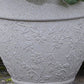 Pack of 3 Floral Sandstone Effect Planters – Weather-Resistant Outdoor Garden Pots