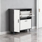 Modern Grey & White Shoe Storage Cabinet with Cupboard – Holds 10+ Pairs