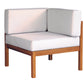 Kemberton Outdoor Wooden Corner Sofa Set with Cushions & Coffee Table – Sustainable Acacia Wood