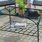 Doverdale Outdoor Steel Sofa Set with Cushions & Glass Coffee Table – Elegant Garden or Conservatory Seating