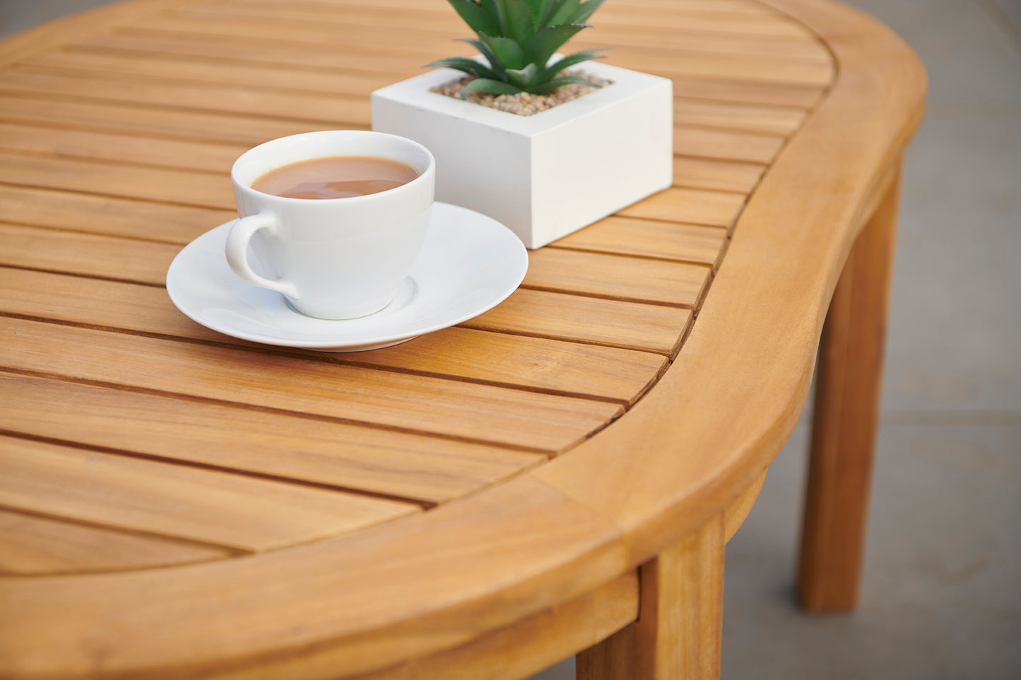 Banana-Shaped Wooden Table – Available in Natural and Sage Green