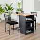 Space-Saving Bistro Dining Set for Two with Built-In Storage & Wine Rack