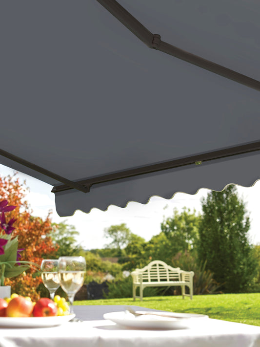 Easy Fit Greenhurst Grosvenor Patio Awning – Retractable Garden Canopy | 2.5m, 3m & 3.5m Widths