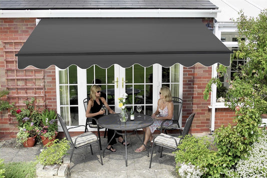 Easy Fit Greenhurst Grosvenor Patio Awning – Retractable Garden Canopy | 2.5m, 3m & 3.5m Widths