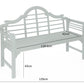 PU Coated Lutyens Style Garden Bench – FSC Acacia Hardwood in Light Grey or Sage Green Finish