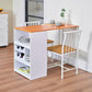 Space-Saving Bistro Dining Set for Two with Built-In Storage & Wine Rack