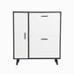 Modern Grey & White Shoe Storage Cabinet with Cupboard – Holds 10+ Pairs