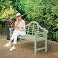 Greenhurst PU Coated Lutyens Style Garden Bench in Pearl White or Sage Green Finish