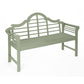 Greenhurst PU Coated Lutyens Style Garden Bench in Pearl White or Sage Green Finish