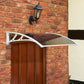 Easy Fit 1m Tinted Door Canopy | White & Black