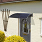 Easy Fit Tinted Door Canopy – UV-Stabilised, Weather-Resistant & Durable | 1.2m Wide | White & Black Colors