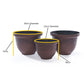 Pack of 3 Brown Antique-Style Planters – Vintage Garden Pots Set