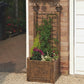 Elegant Bronze Solar Trellis Planter with Lantern – 120cm Height