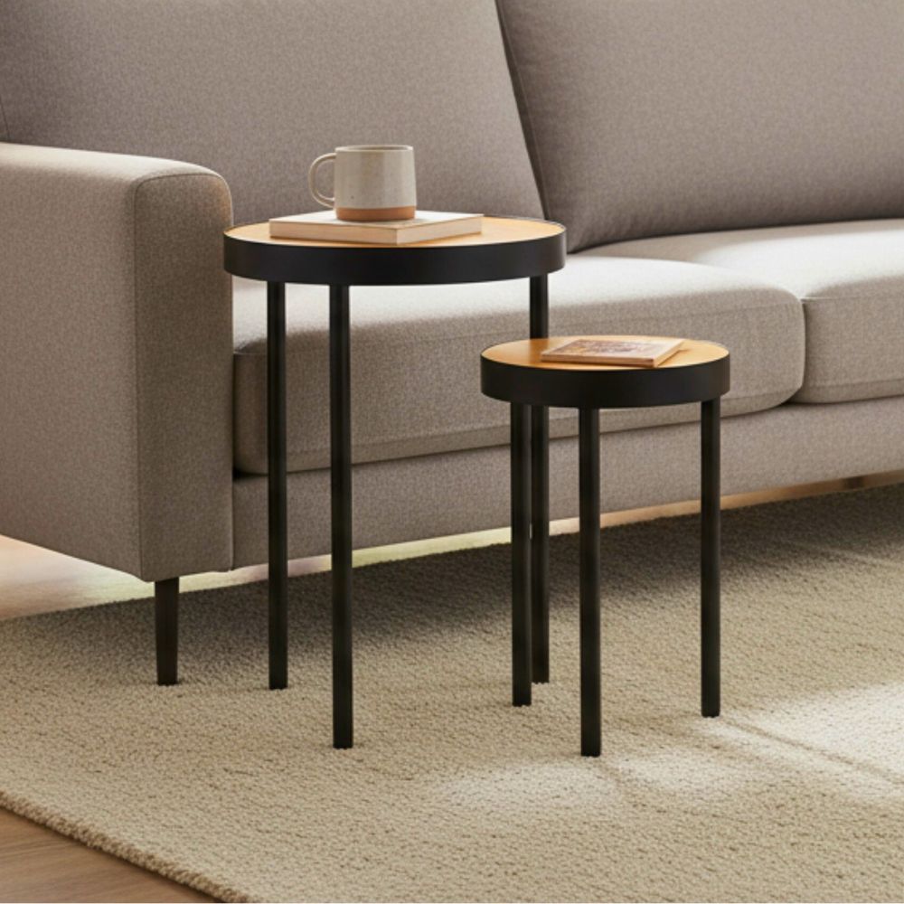 Rotating Dual-Layer Side Table – Space-Saving Modern Accent Table