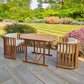 Chiltern Compact Acacia Wood Dining Set – Space-Saving Outdoor Bistro Set