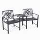 Coalbrookdale Duo Garden Bench with Central Table