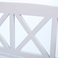 Bewdley Outdoor Garden Bench – Solid Acacia Wood with Pearl White Finish