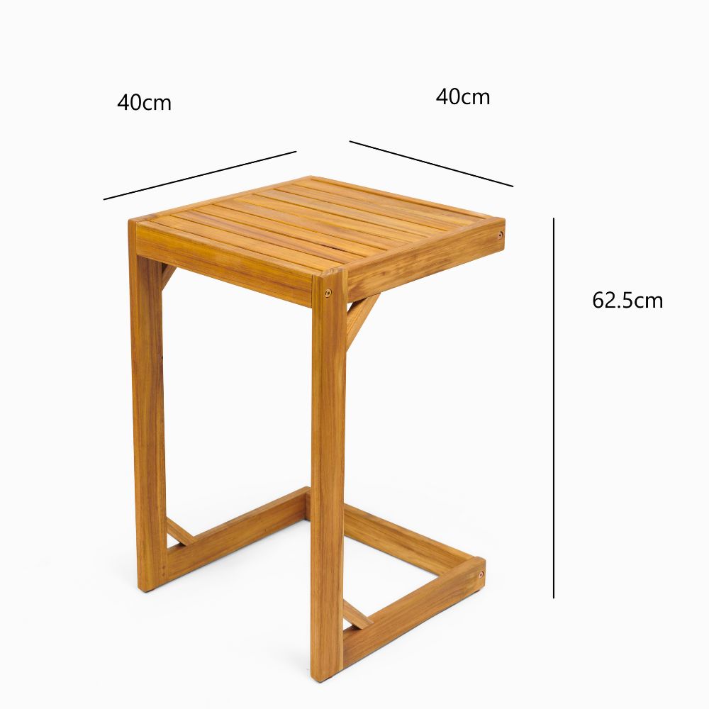Outdoor Side Table – Patio Table in Natural Oil Finish