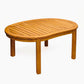 Greenhurst Banana Shaped Wooden Table Natural and Sage Green