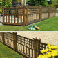 Pack of 4 Bronze Decorative Garden Fence Panels – Easy Fit Lawn & Border Edging (240cm Total)
