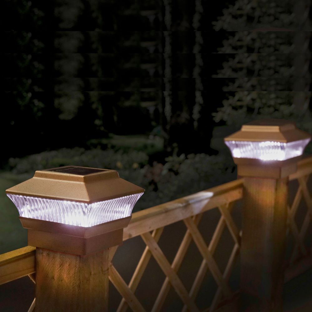 Pack of 2 Universal Solar Post Lights – Super Bright Outdoor LED